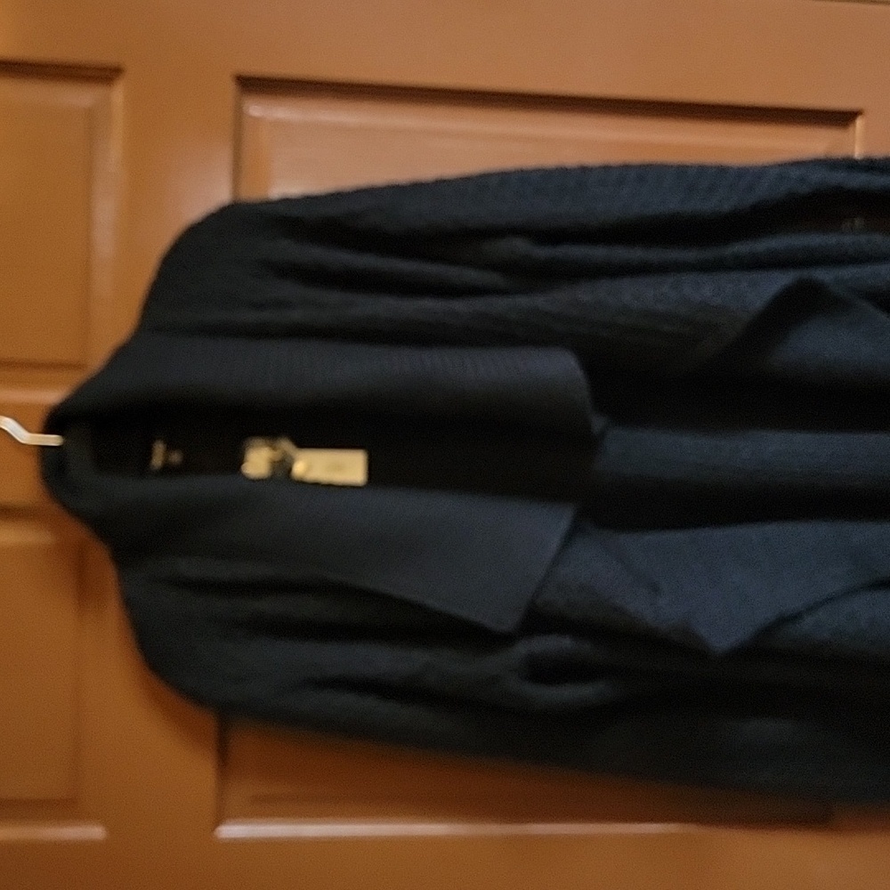 APT 9-Black Wool blend open front Asymmetrical sweater Size XL. NWT. - Picture 6 of 9